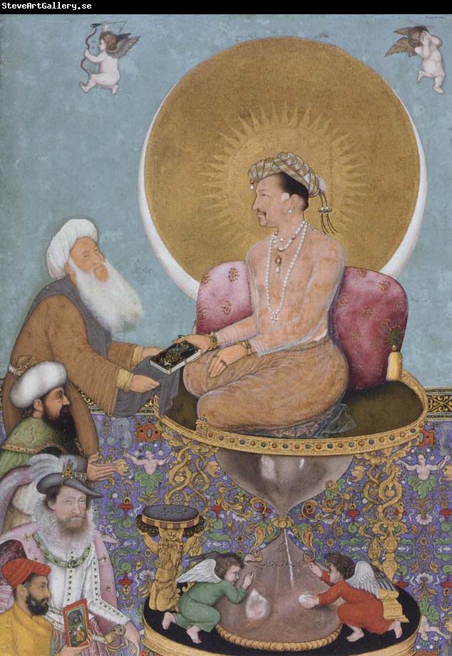 Hindu painter The Mughal emperor jahanir honors a holy dervish,over and above the rulers of the lower world